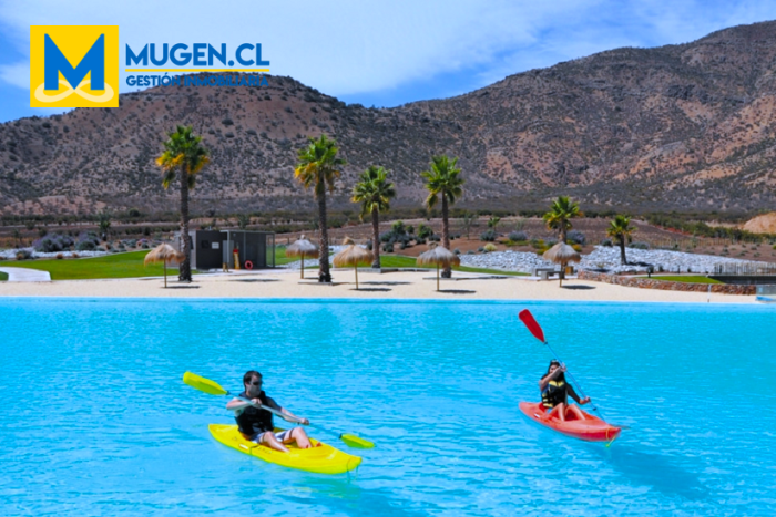 Práctica de deportes en la laguna