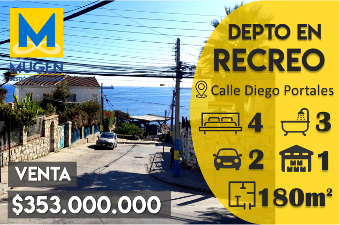 SE VENDE - Acogedor Departamento de 180m2 en Recreo con Estacionamiento y Bodega