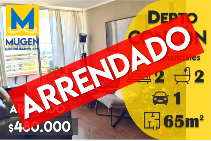 ARRENDADO - Acogedor Departamento en Concón, con Estacionamiento y amoblado opcional